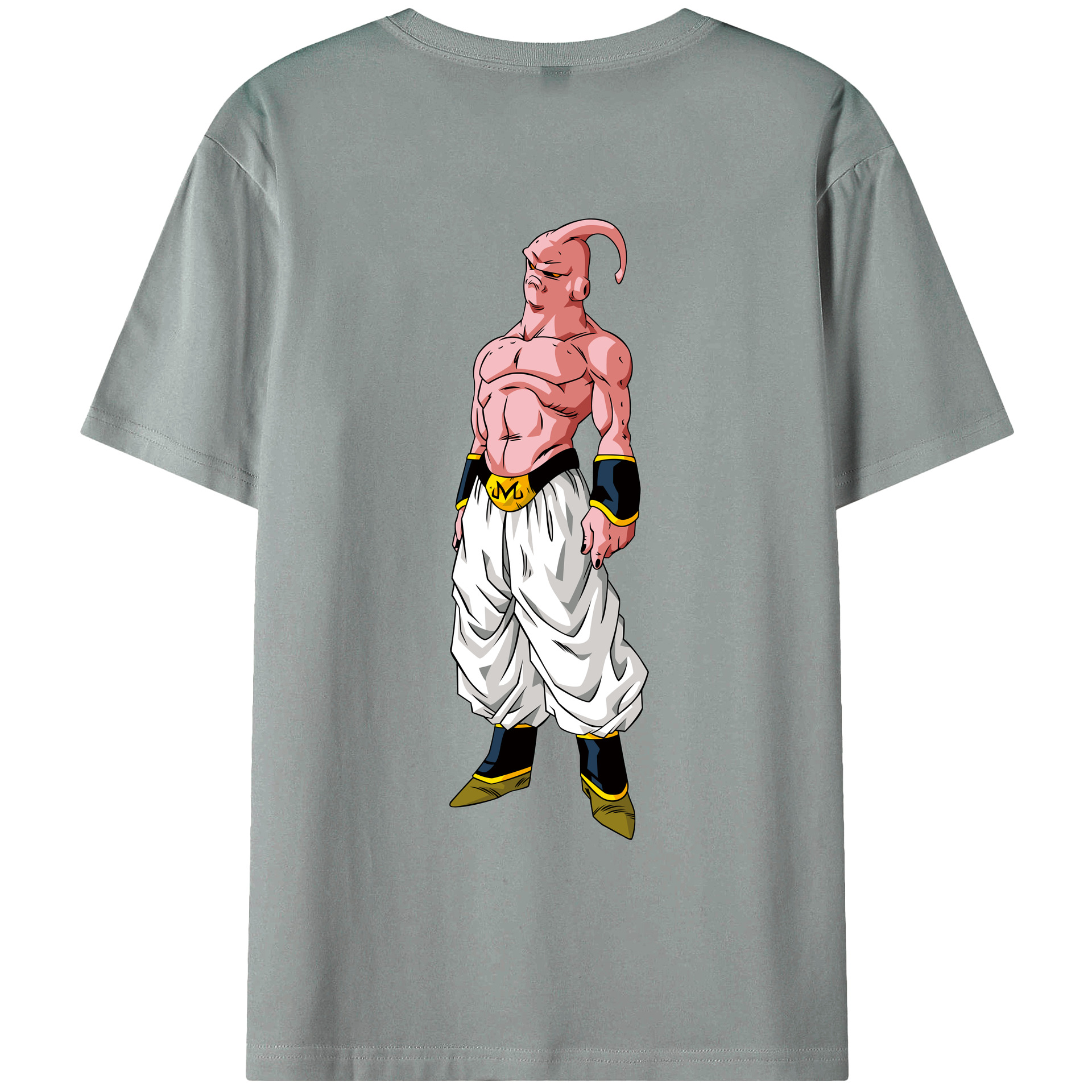 （画像用） ドラゴンボール 魔人ブウ DRAGON BALL Majin Buu 綿100％ メンズ半袖Tシャツ（バックプリント） 通気性